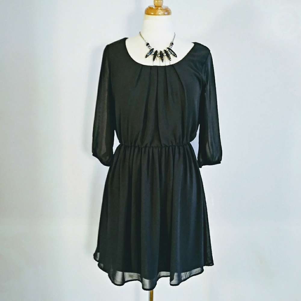 A.Byer black sheer dress. Medium  F8